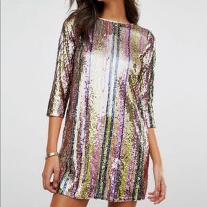 Boohoo Boutique sequin shift dress